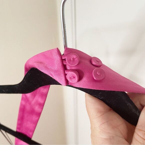 Y2K Vtg Betsey Johnson hot pink satin halter top mini dress 2 women’s - Picture 6 of 13